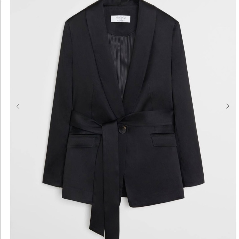 Mango Violeta Satin Blazer. NEW. US SIZE M